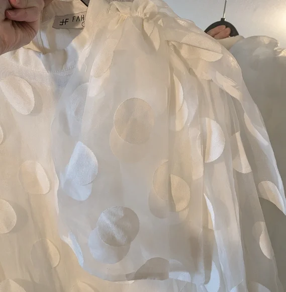 White Polkadot Dress - Picture 4 of 7